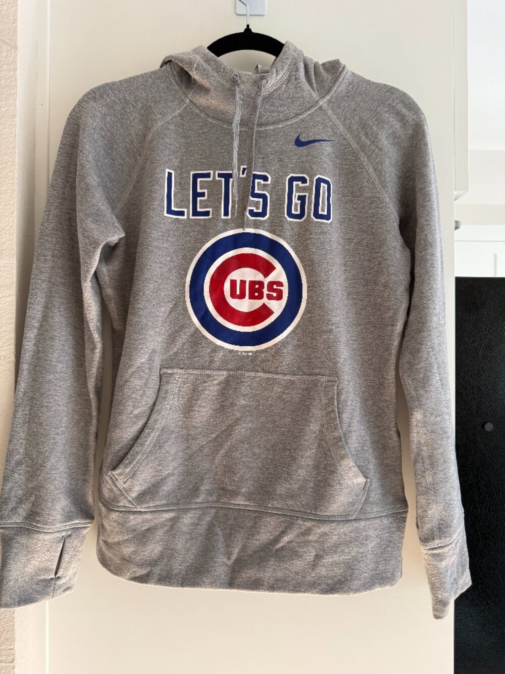 Nike Therma-Fit "Let's Go Cubs" Hoodie - Heather Grey - Size S